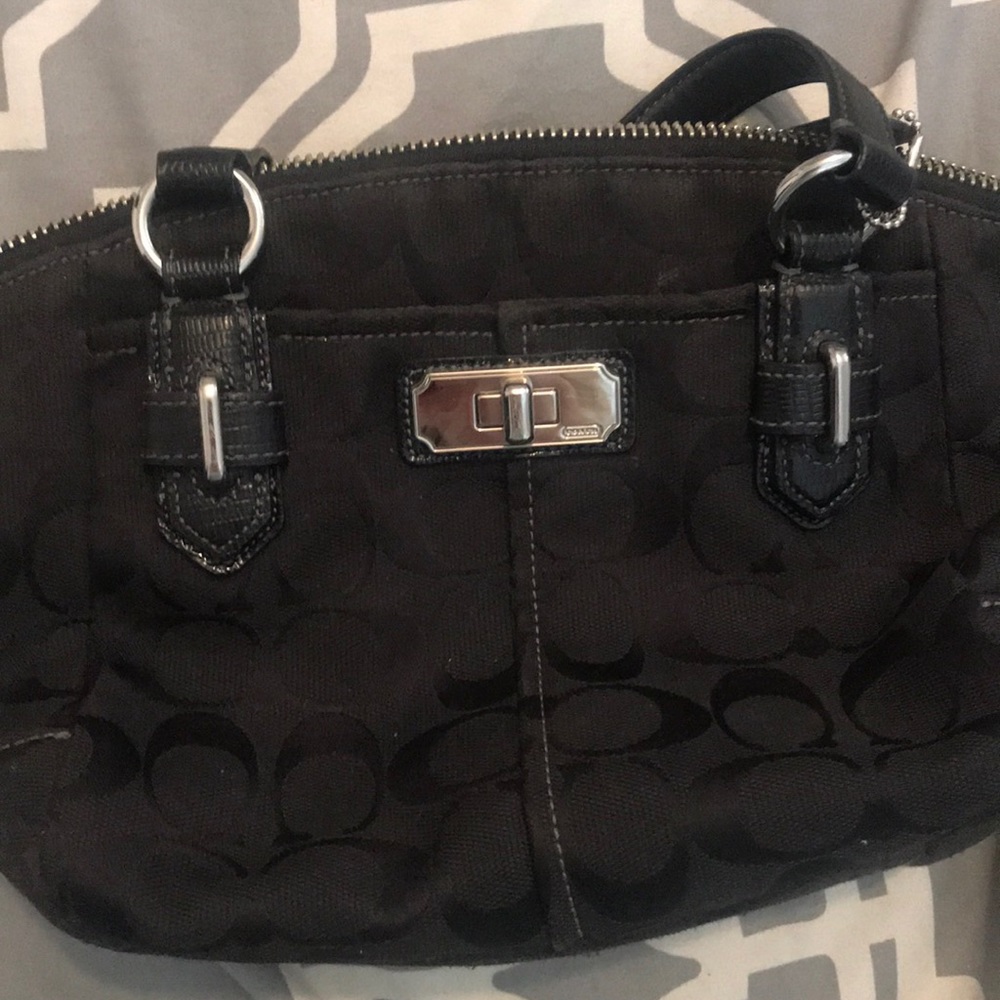 Little black coach purse